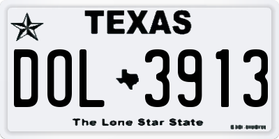 TX license plate DOL3913