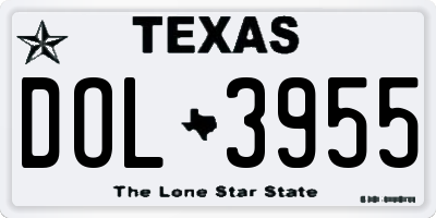 TX license plate DOL3955