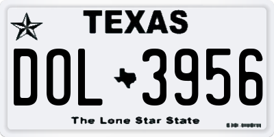 TX license plate DOL3956
