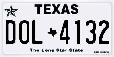 TX license plate DOL4132