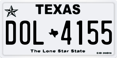 TX license plate DOL4155