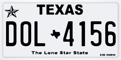 TX license plate DOL4156