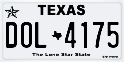 TX license plate DOL4175