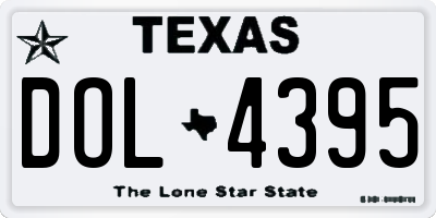 TX license plate DOL4395