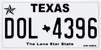 TX license plate DOL4396