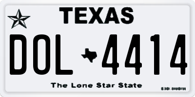 TX license plate DOL4414