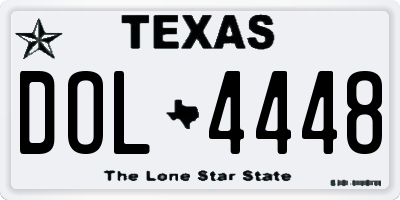 TX license plate DOL4448