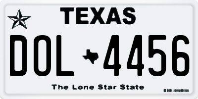 TX license plate DOL4456