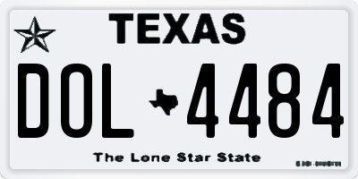 TX license plate DOL4484