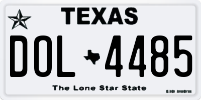 TX license plate DOL4485