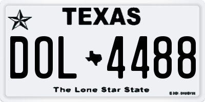 TX license plate DOL4488