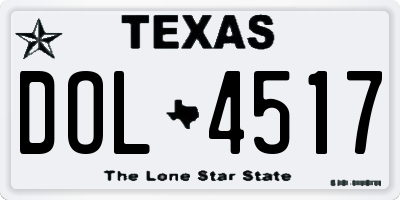 TX license plate DOL4517