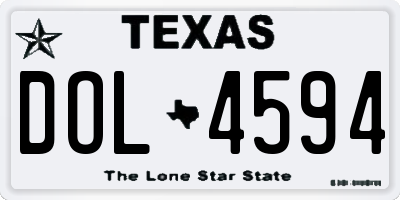 TX license plate DOL4594