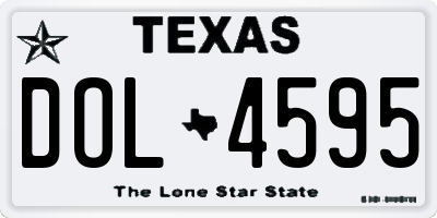 TX license plate DOL4595