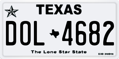 TX license plate DOL4682