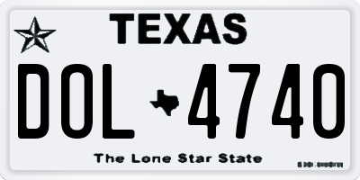TX license plate DOL4740