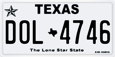 TX license plate DOL4746