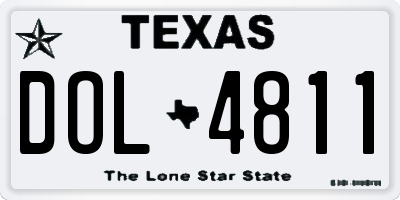 TX license plate DOL4811