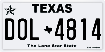 TX license plate DOL4814