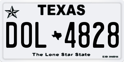 TX license plate DOL4828