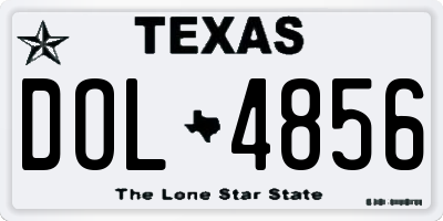TX license plate DOL4856