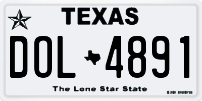 TX license plate DOL4891
