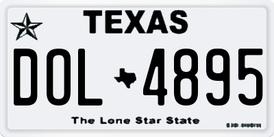 TX license plate DOL4895