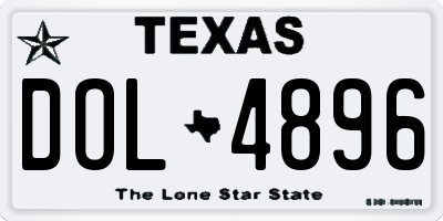 TX license plate DOL4896