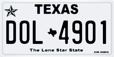 TX license plate DOL4901