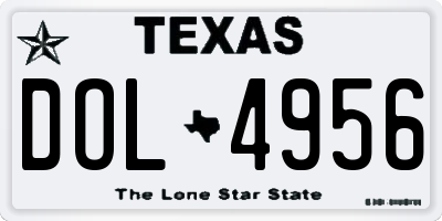 TX license plate DOL4956