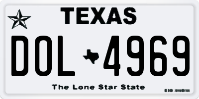 TX license plate DOL4969