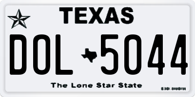 TX license plate DOL5044