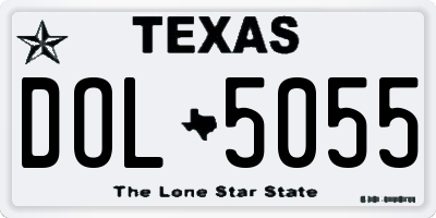 TX license plate DOL5055