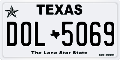 TX license plate DOL5069