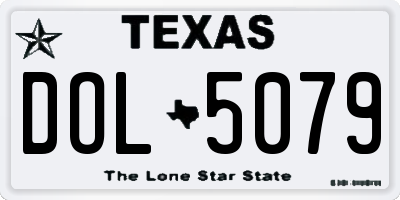 TX license plate DOL5079