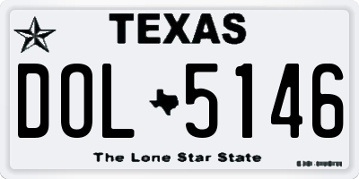 TX license plate DOL5146