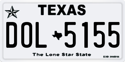 TX license plate DOL5155
