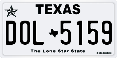 TX license plate DOL5159
