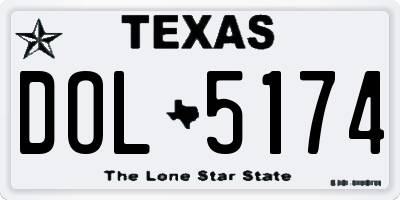TX license plate DOL5174