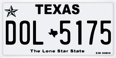 TX license plate DOL5175
