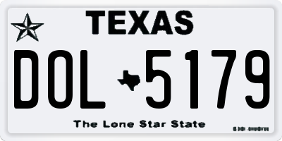 TX license plate DOL5179