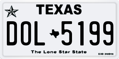 TX license plate DOL5199