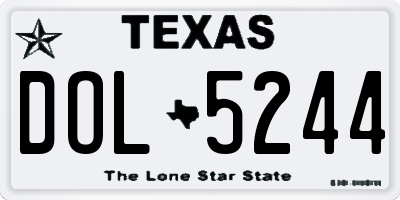 TX license plate DOL5244