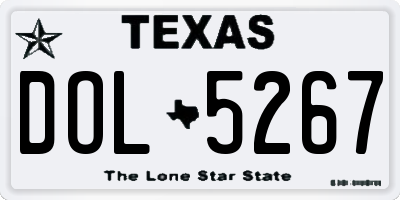 TX license plate DOL5267