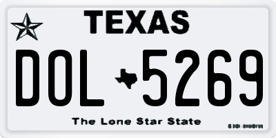 TX license plate DOL5269