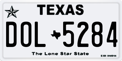 TX license plate DOL5284