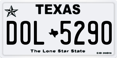 TX license plate DOL5290