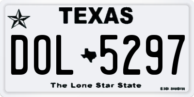 TX license plate DOL5297