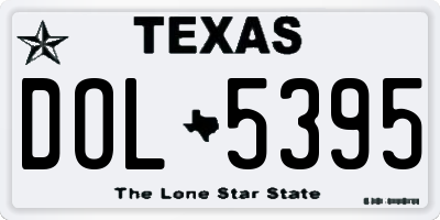 TX license plate DOL5395
