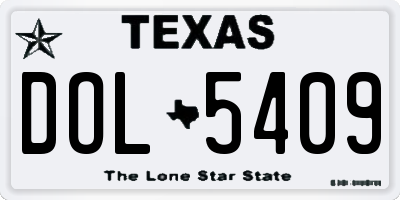 TX license plate DOL5409